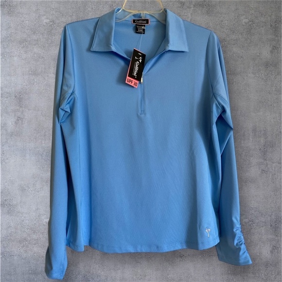 GOLFTINI Ladies Zone Performance Shirt Team 365 Quarter Zip Blue UPF 30+ XXL NWT - Picture 3 of 10